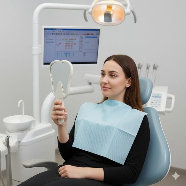 آینه دستی طرح دندان - Image 3