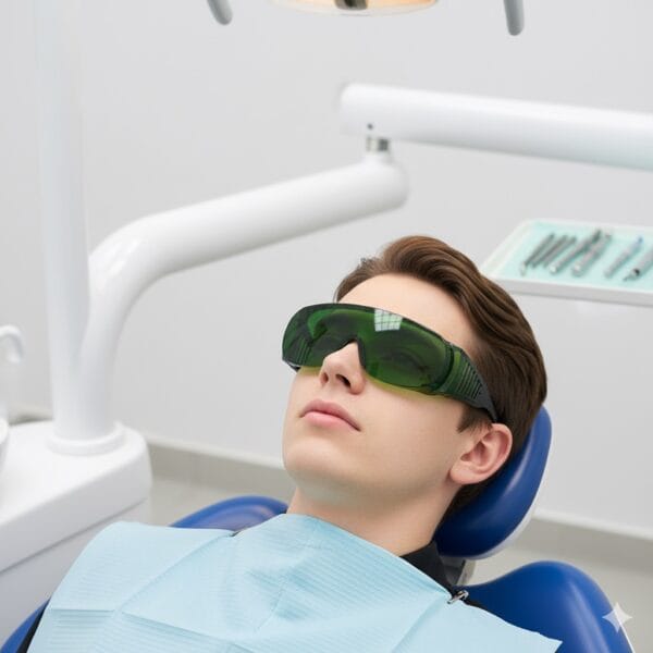 عینک محافظ سبز برای بیمار - Image 3