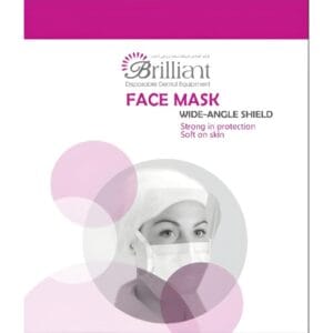بسته ماسک طلق دار ۵ عددی Brilliant با محافظت 360 درجه و طلق ضدخش برای استفاده پزشکی.