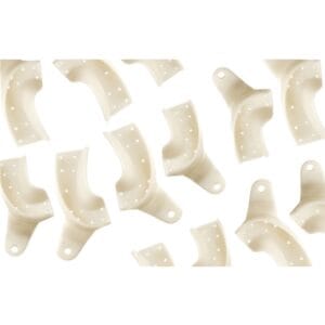 تری قالب گیری نیم فک رنگ کرم تکسان برای قالب‌گیری دندانی