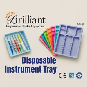 سینی یکبارمصرف دندانپزشکی برای سازمان‌دهی ابزارها در کلینیک