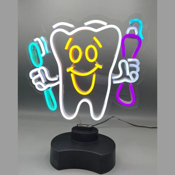 تابلوی نئون طرح دندان - Image 3