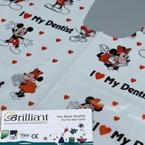 پیشبند اطفال طرحدار میکی موس برای استفاده بهداشتی در دندانپزشکی کودکان