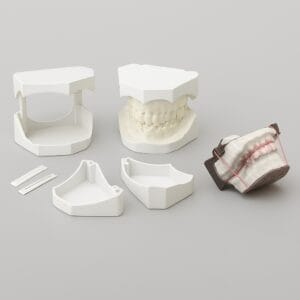 کست گچ سفید تکسان برای قالب‌گیری دندان