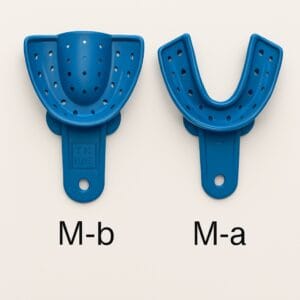 تری با دندان بالدار سایز متوسط تکسان - ابزار دندانپزشکی یکبار مصرف برای قالب‌گیری فک متوسط با دقت بالا.