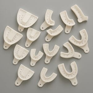 تری با دندان کرم رنگ آسورت برای آموزش و تمرین دندانپزشکی