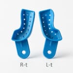 تری با دندان بالدار نیم فک تکسان - ابزار دندانپزشکی یکبار مصرف برای قالب‌گیری نیمی از فک با دقت بالا.