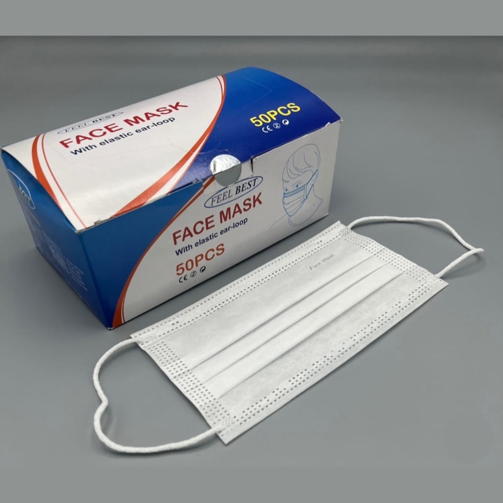 40 بسته فیس ماسک سه لایه ۵۰ عددی 40 بسته فیس ماسک سه لایه ۵۰ عددی