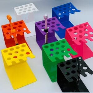 جای کامپوزیت رنگی برای سازمان‌دهی مواد دندانپزشکی.