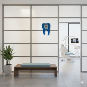 ساعت دیواری طرح دندان