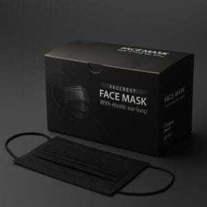 ماسک مشکی ۴ لایه پزشکی ۵۰ عددی با فیلتراسیون بالا (BFE ≥ ۹۸٪)، ضد حساسیت، کش نرم و راحت، مناسب مطب دندانپزشکی و کلینیک